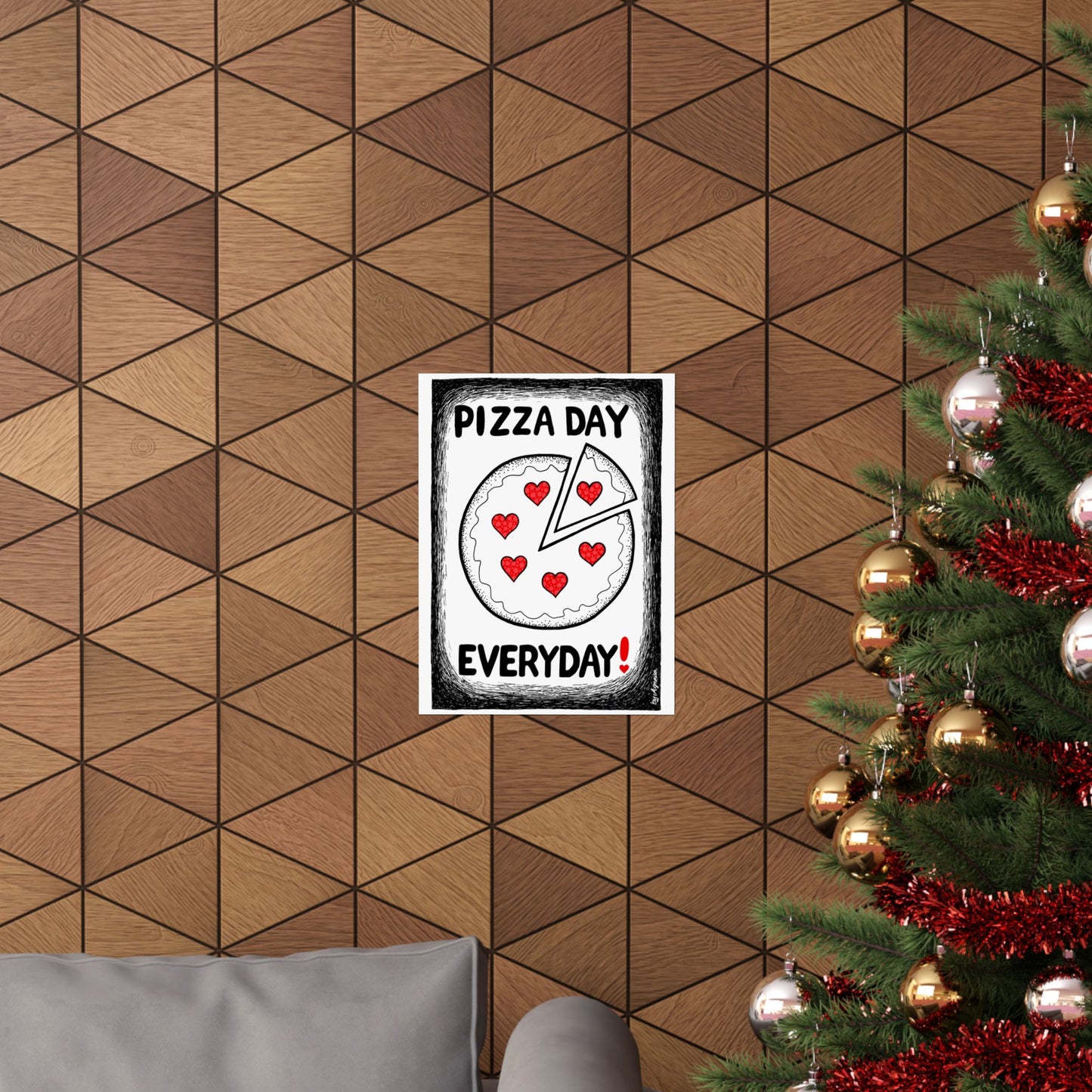 Pizza Art Matte Poster — Unique Vertical Print for Pizzerias & Pizza Lovers