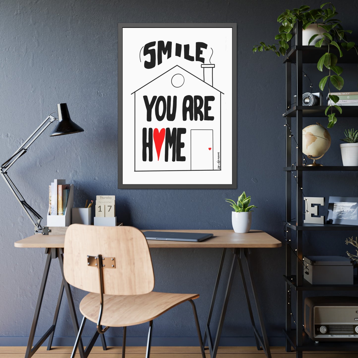 Framed Paper Posters - Smile You Are Home Art
