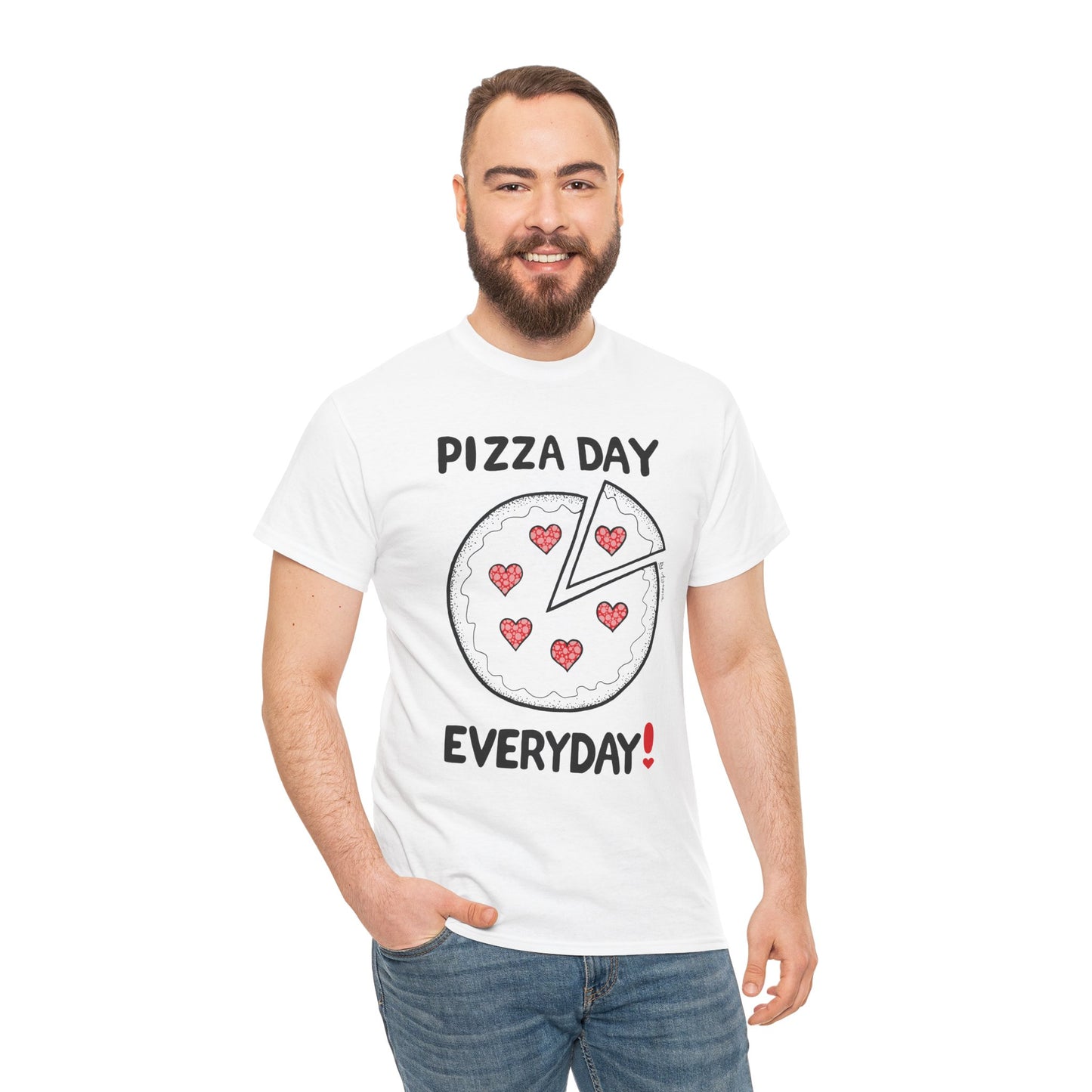 Pizza Day Everyday Unisex Heavy Cotton Tee