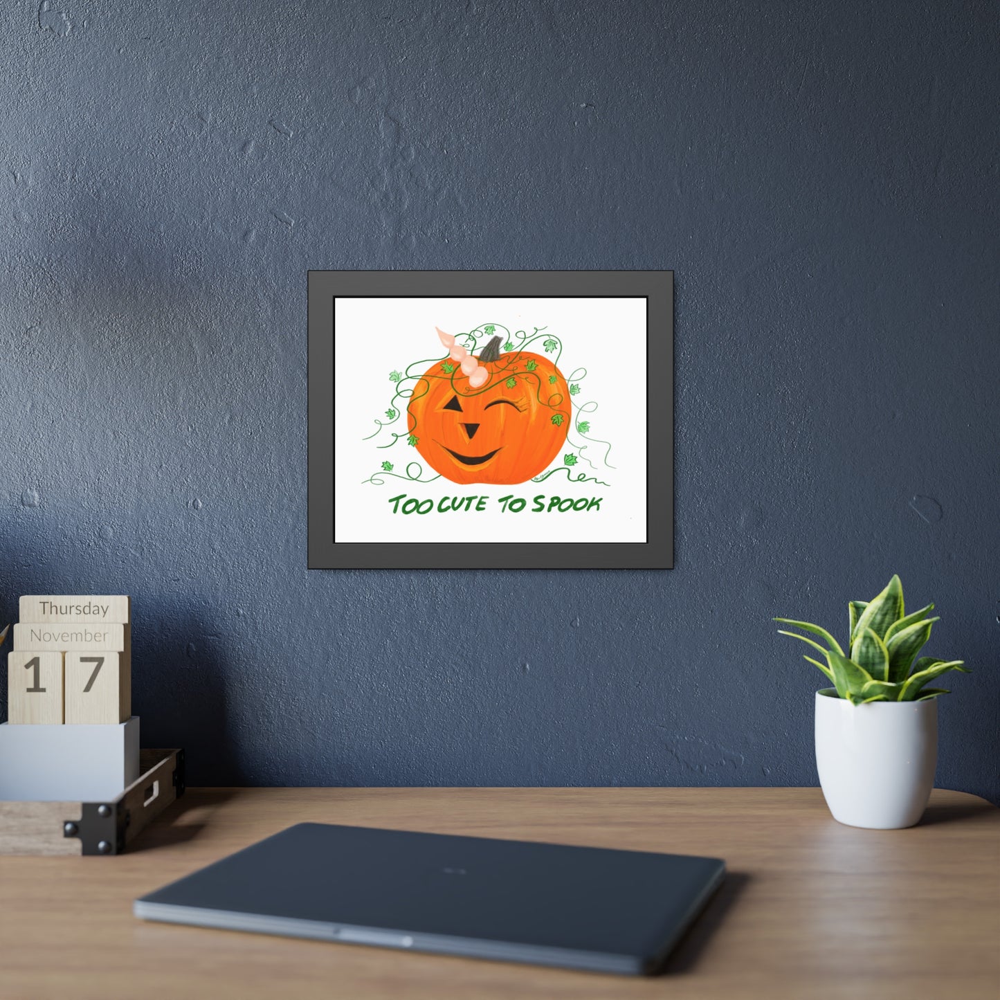 Halloween Pumpkin Framed Paper Posters