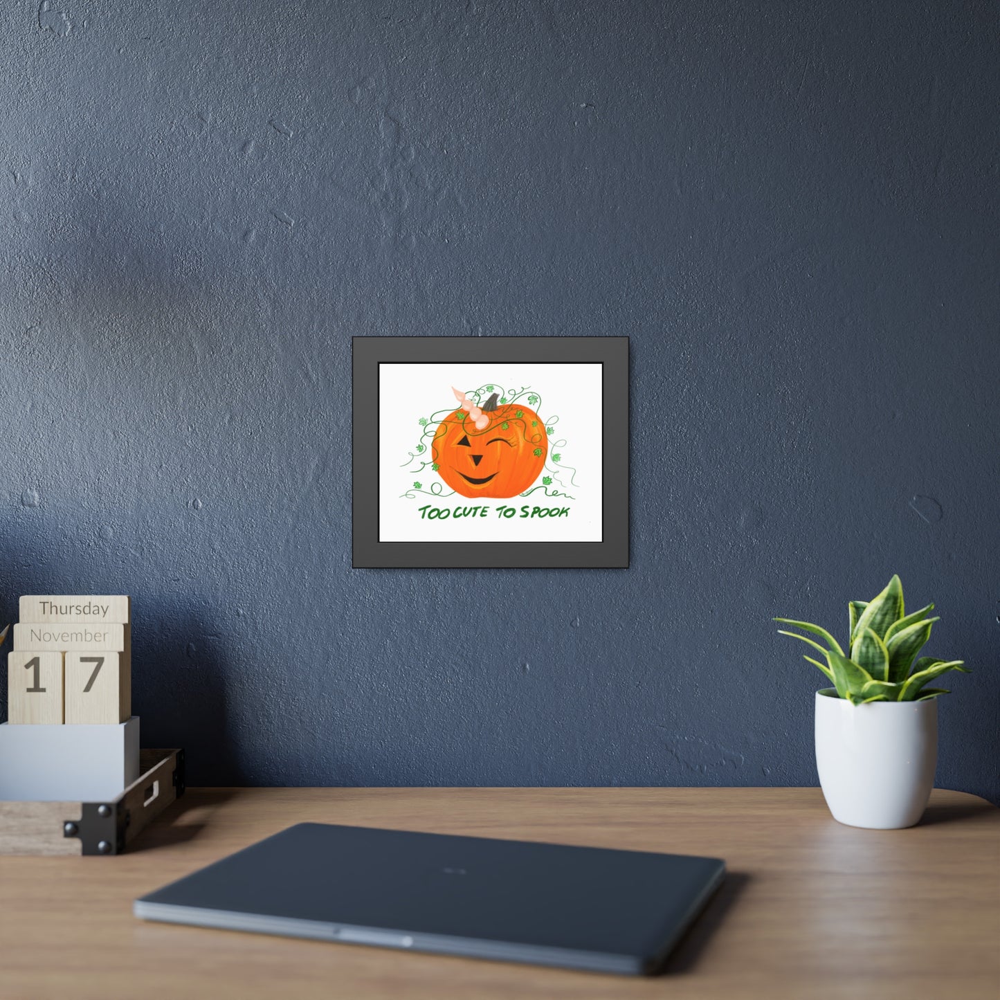 Halloween Pumpkin Framed Paper Posters