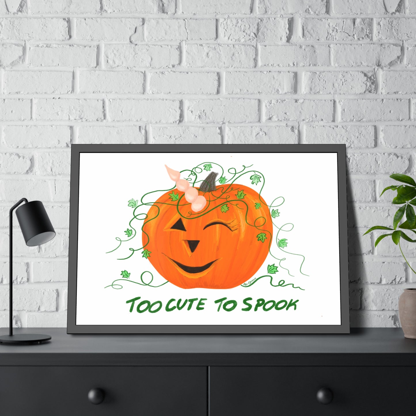 Halloween Pumpkin Framed Paper Posters