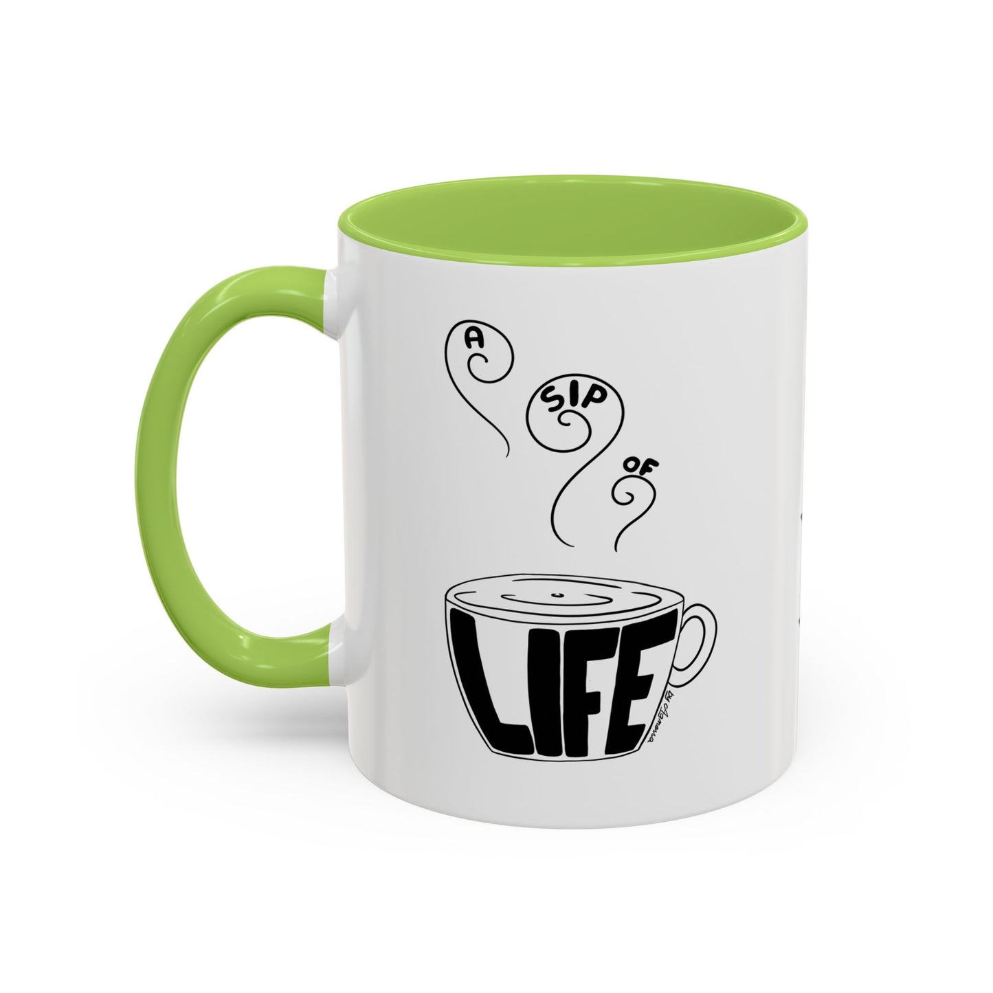 Inspirational Accent Coffee Mug – Enjoy a Sip of Life | 11 oz & 15 oz