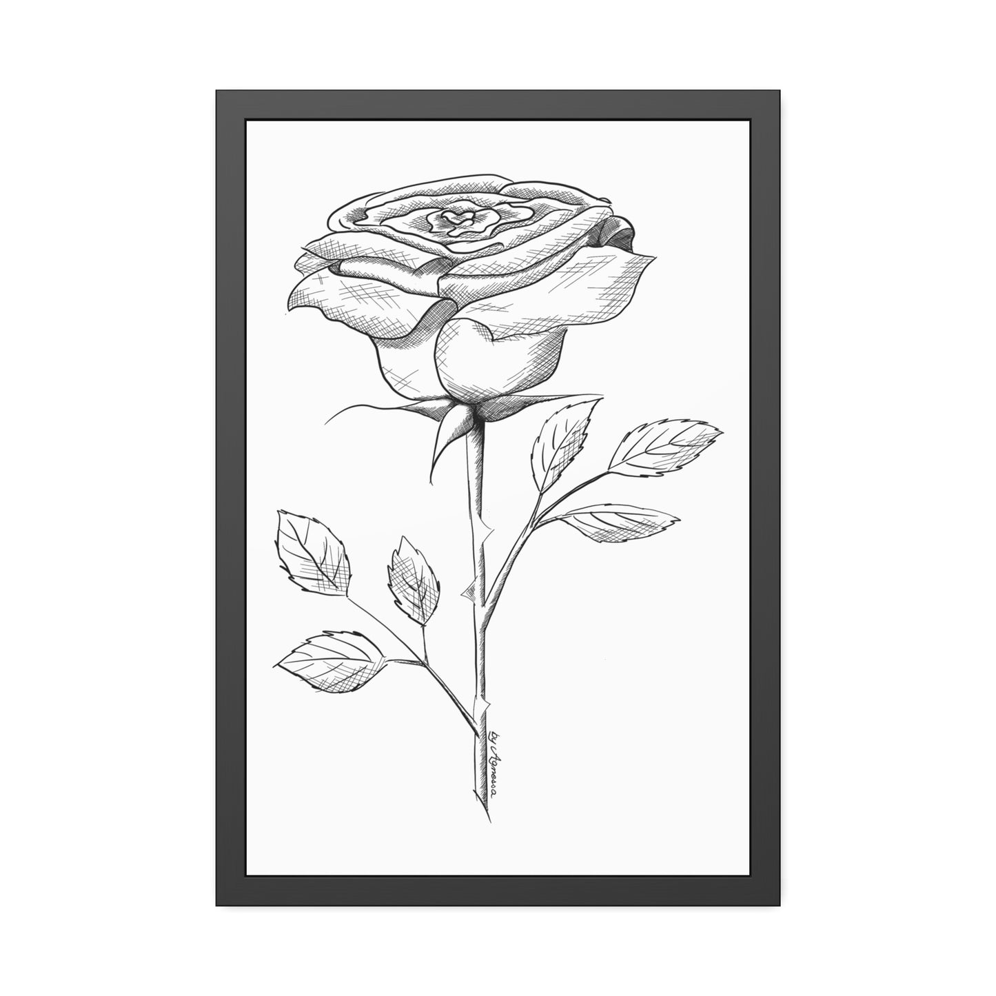 Framed Poster Rose Flower Art Print