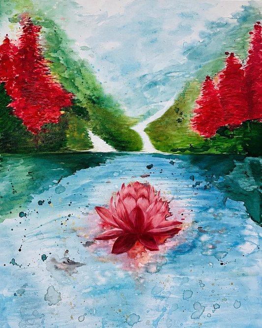 Where Stillness Blooms - Original Painting