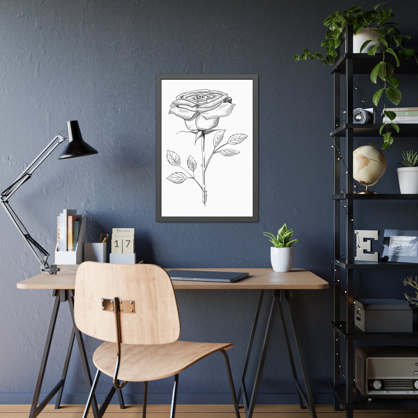 Framed Poster Rose Flower Art Print