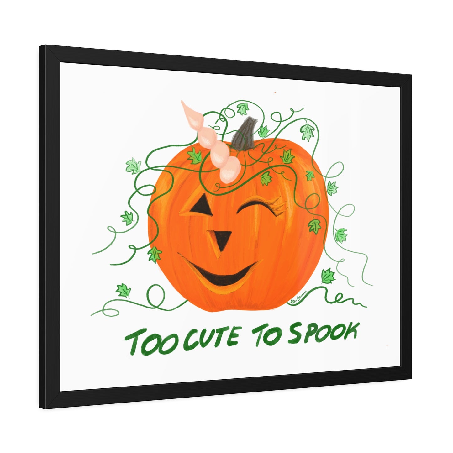 Halloween Pumpkin Framed Paper Posters