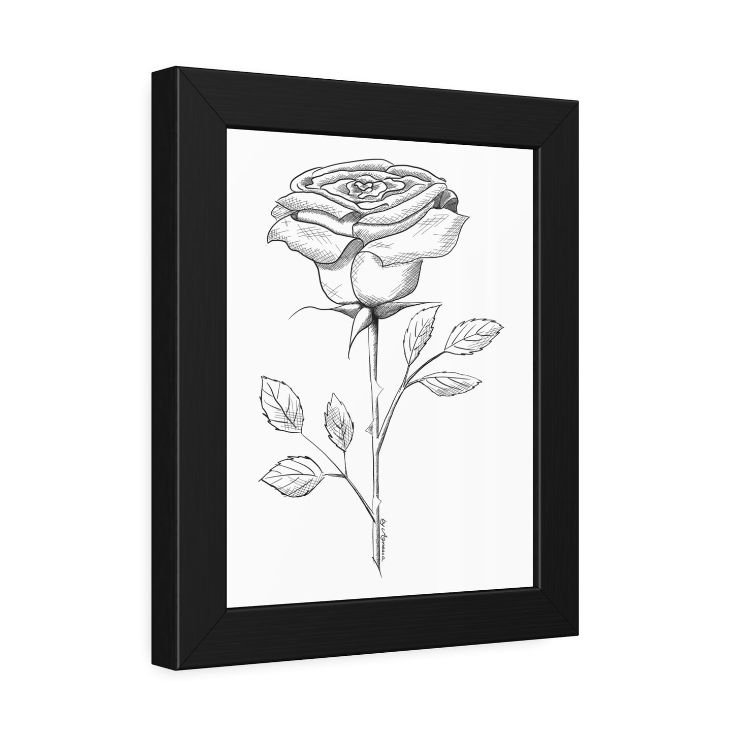 Framed Poster Rose Flower Art Print