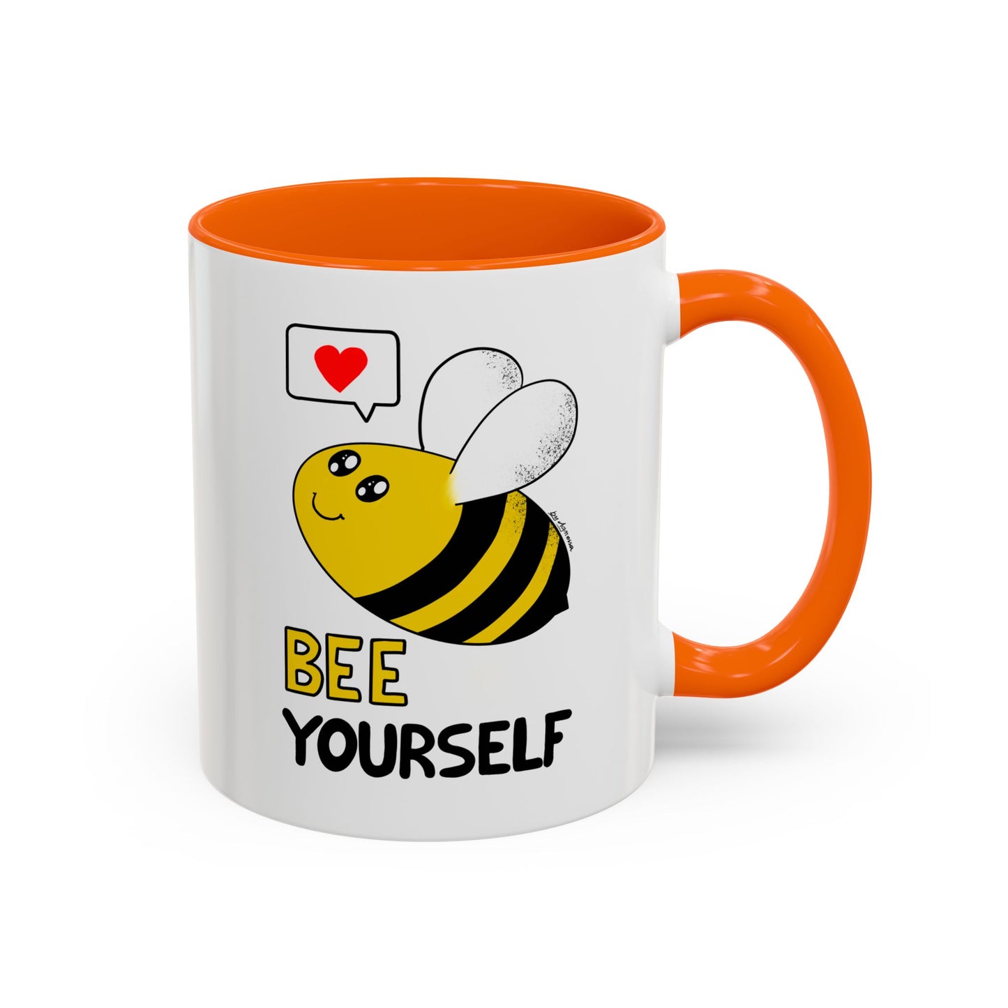 Bee Yourself Cute Kawaii Coffee Mug — 11/15oz Accent Mug, Adorable Bee Gift