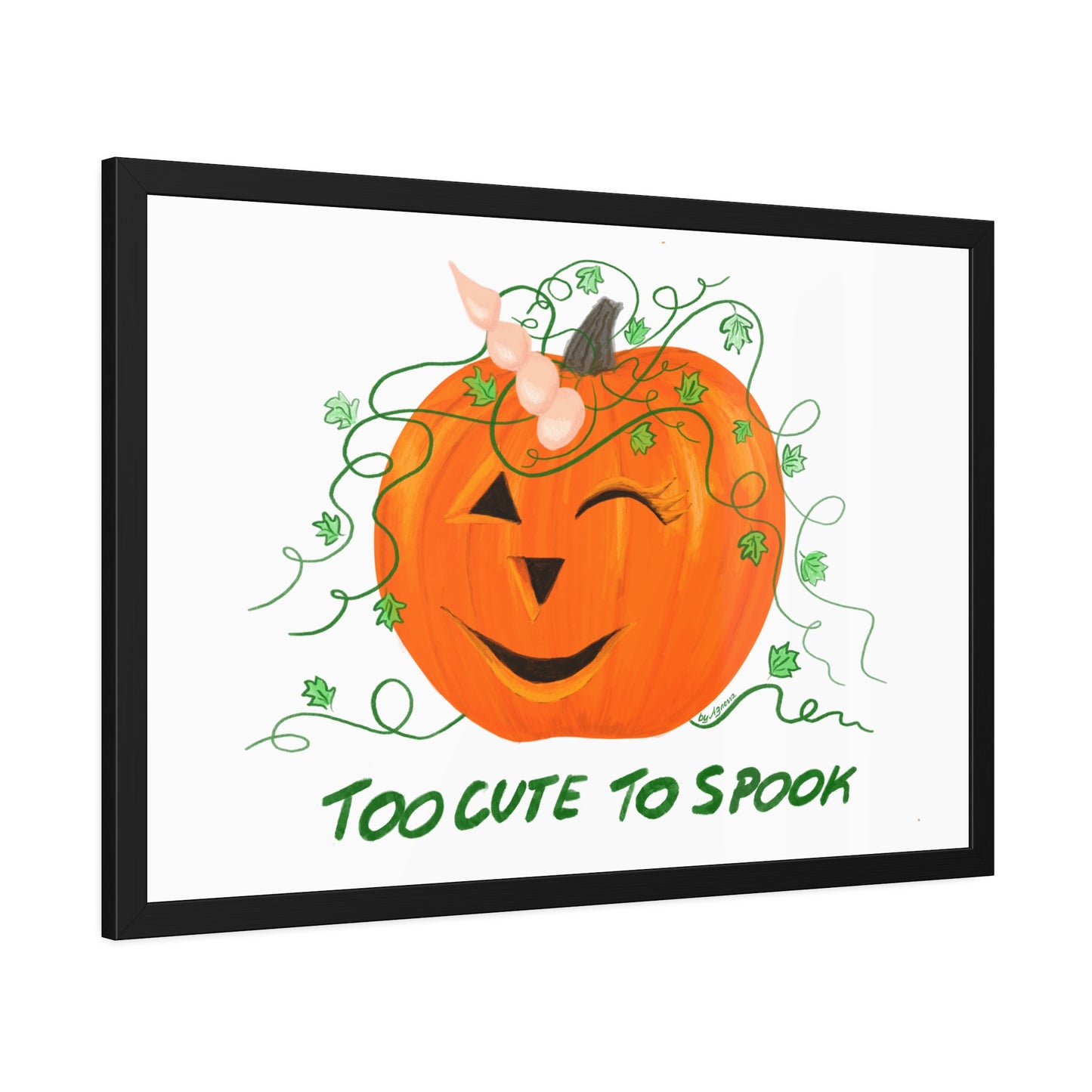 Halloween Pumpkin Framed Paper Posters