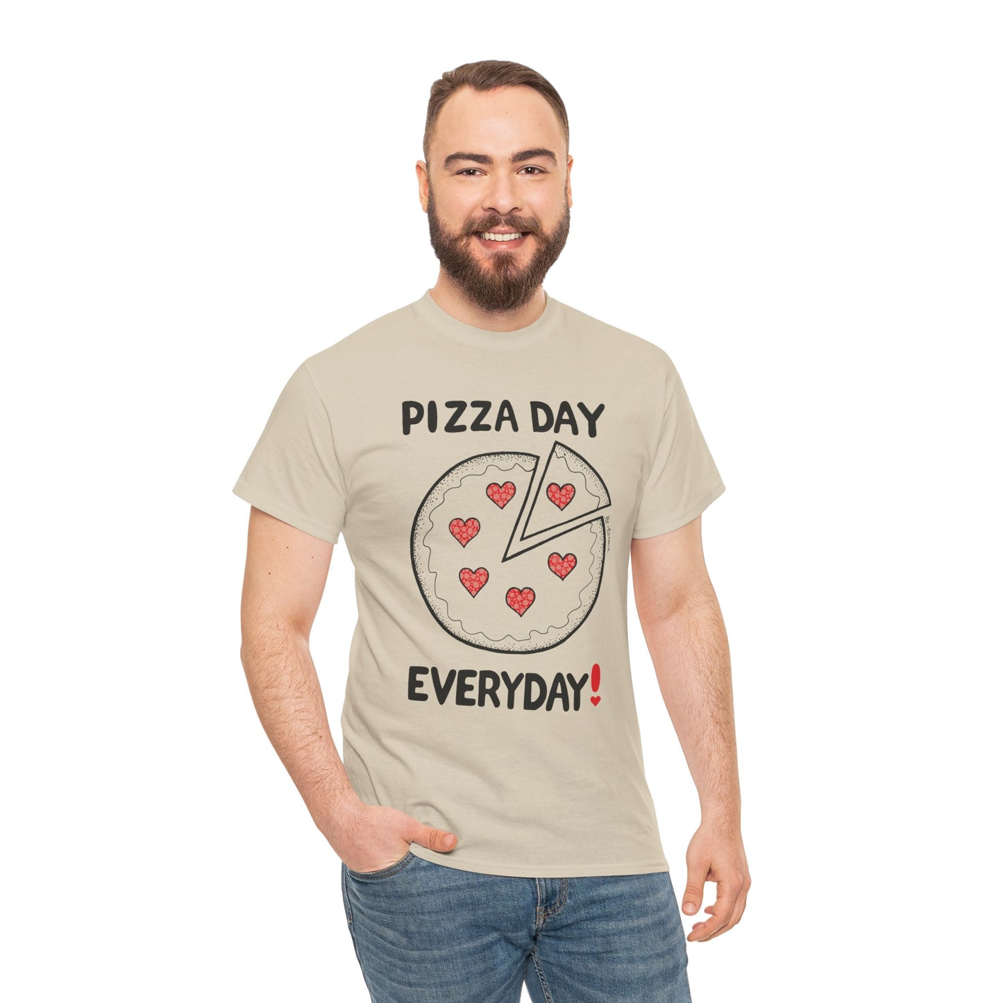 Pizza Day Everyday Unisex Heavy Cotton Tee