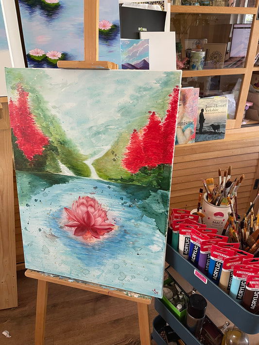 Where Stillness Blooms - Original Painting