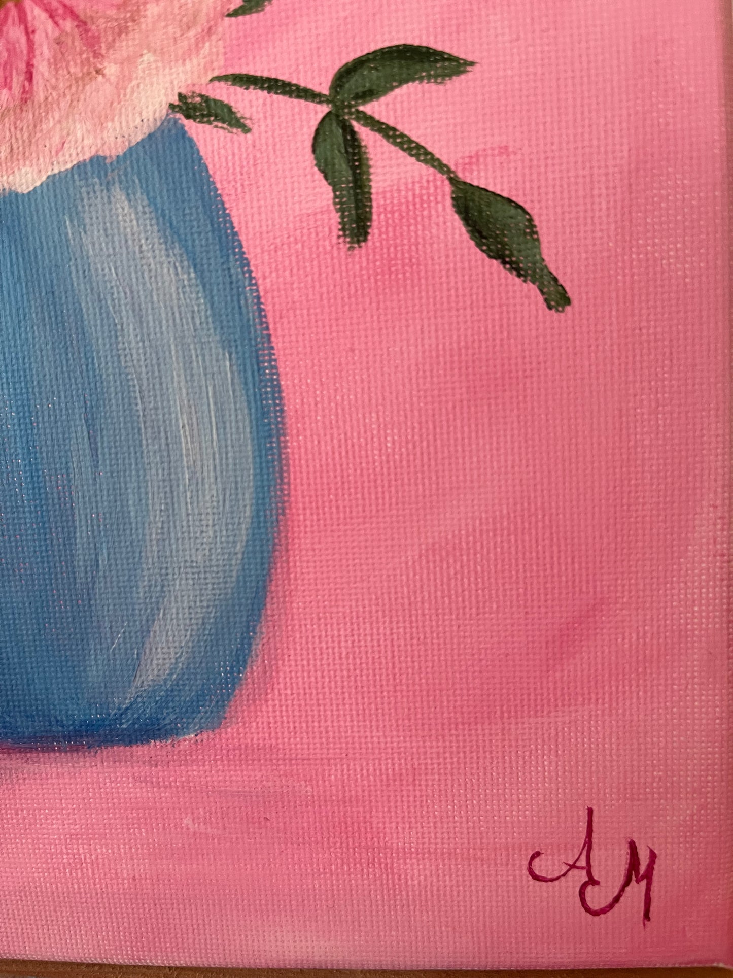 Pink Serenity – Original Floral Painting